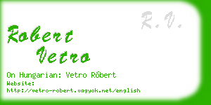 robert vetro business card