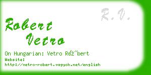 robert vetro business card